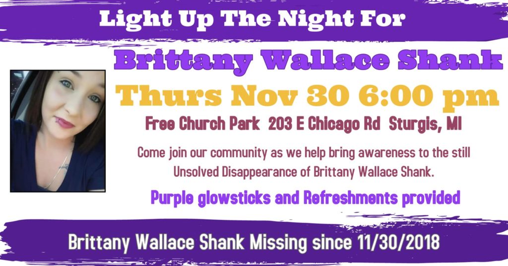 LIGHT UP THE NIGHT FOR BRITTANY WALLACE poster